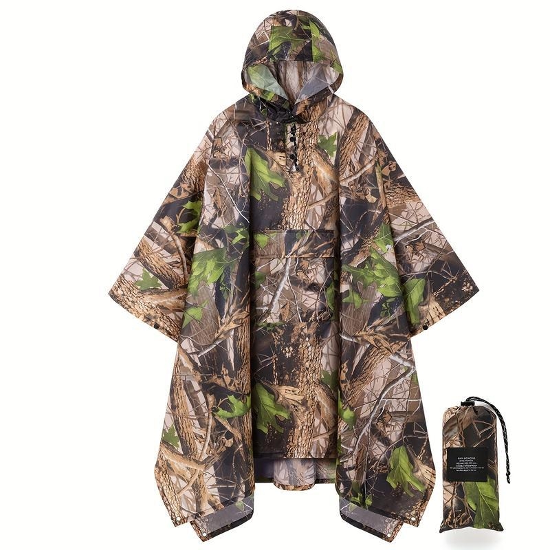 Poncho βροχής για ποδήλατο – Καμουφλαρισμένο σχέδιο, PVC ύφασμα με επίστρωση PU, λεπτή κατασκευή, φορητό και επαναχρησιμοποιήσιμο