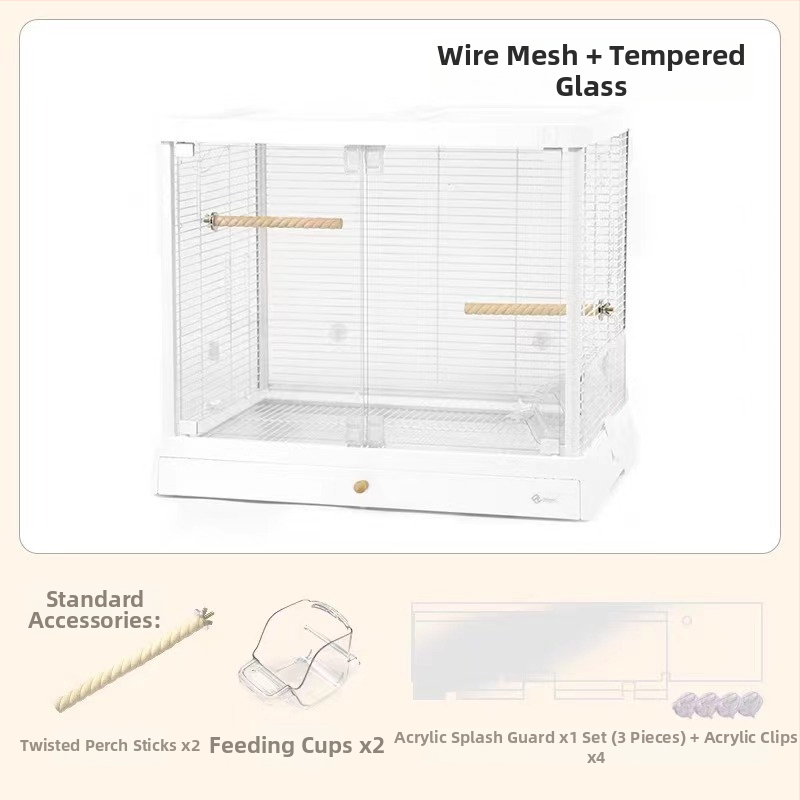 Cușcă pentru papagali – transparentă; Material: Alt; Origine: Alt; Importat: Nu.