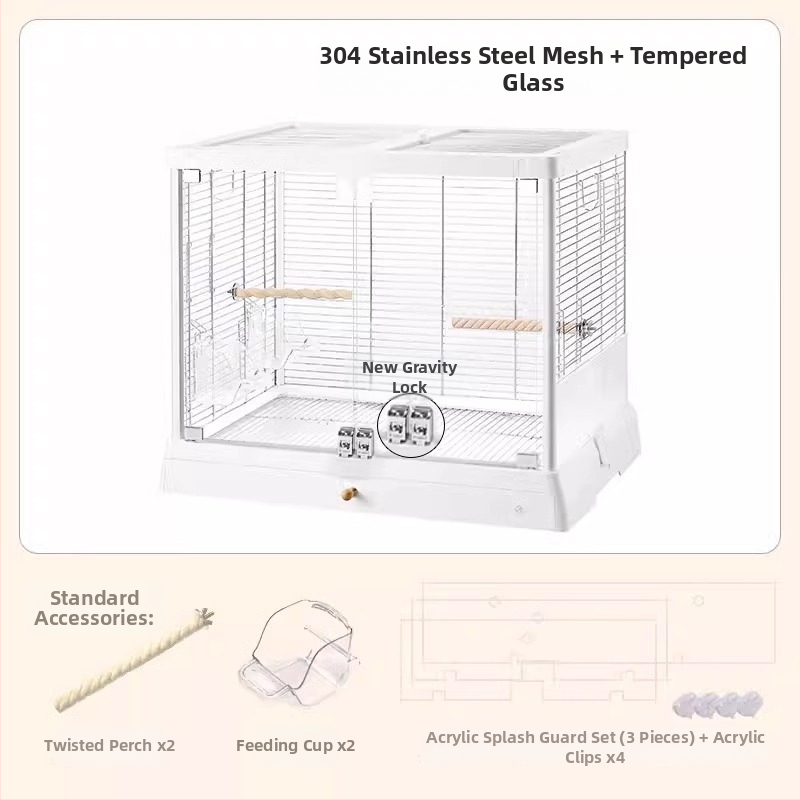 Cușcă pentru papagali – transparentă; Material: Alt; Origine: Alt; Importat: Nu.