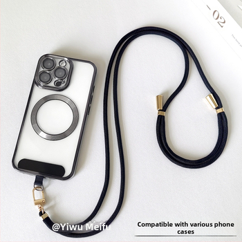 Телефонен шнур за носене с антиизпускане, дълга регулируема лента за врата, нейлонова лента, метална катарама