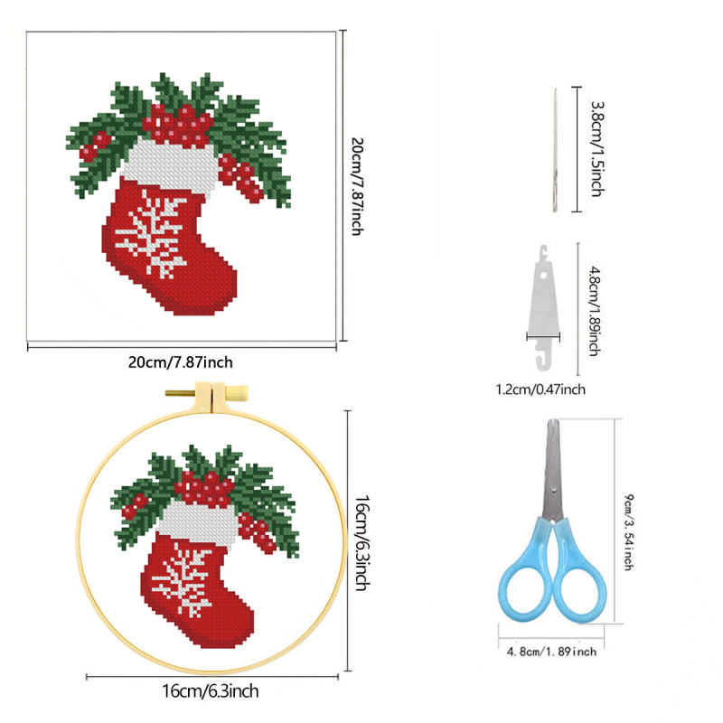 Kit de broderie cross-stitch: pânză din bumbac 11-ct, Mona Lisa Royal Family, cod produs 68446, set de Crăciun din patru piese