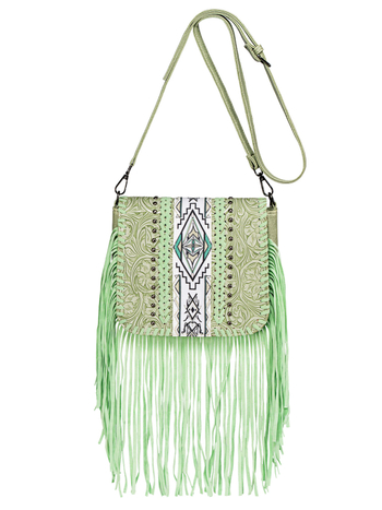 Ženska torbica s resama, PU materijal, pravokutni oblik, otvaranje s poklopcem, unutarnja džep s zatvaračem.