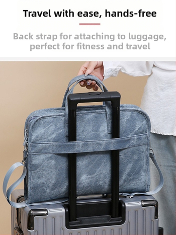 Liping Αδιάβροχή τσάντα ώμου για φορητό υπολογιστή από PU – πολύ ελαφριά, unisex, επένδυση πολυεστέρα, στυλ Business Elite