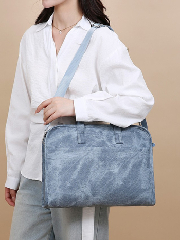 Liping Αδιάβροχή τσάντα ώμου για φορητό υπολογιστή από PU – πολύ ελαφριά, unisex, επένδυση πολυεστέρα, στυλ Business Elite