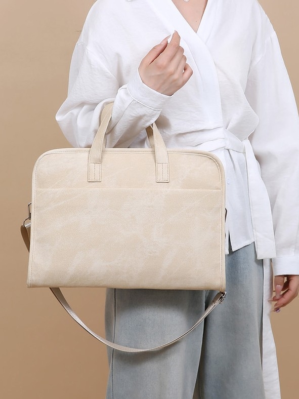 Liping vízálló PU laptop oldaltáska – ultrakönnyű, uniszex, poliészter bélés, üzleti elit stílus