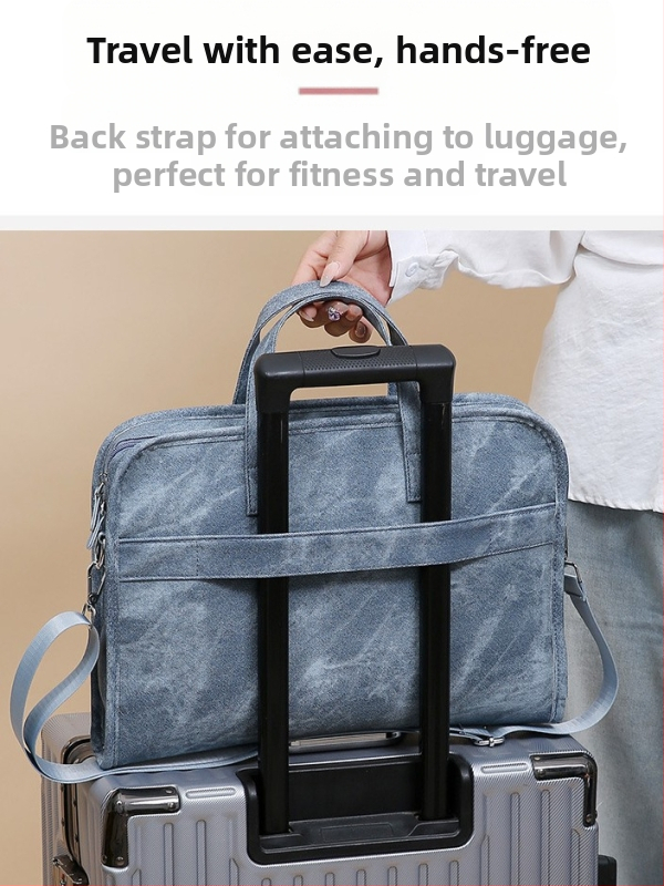 Liping Nepremokavá PU taška na rameno pre notebook – ultra ľahká, unisex, podšívka z polyesteru, štýl Business Elite