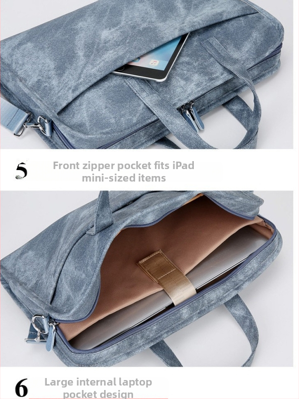 Liping Nepremokavá PU taška na rameno pre notebook – ultra ľahká, unisex, podšívka z polyesteru, štýl Business Elite