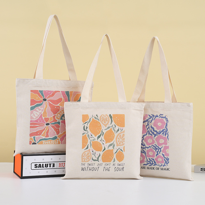 Τσάντα Tote από καμβά με ψηφιακή εκτύπωση και λογότυπο, καμβά 12oz, σε απόθεμα και προσαρμογή