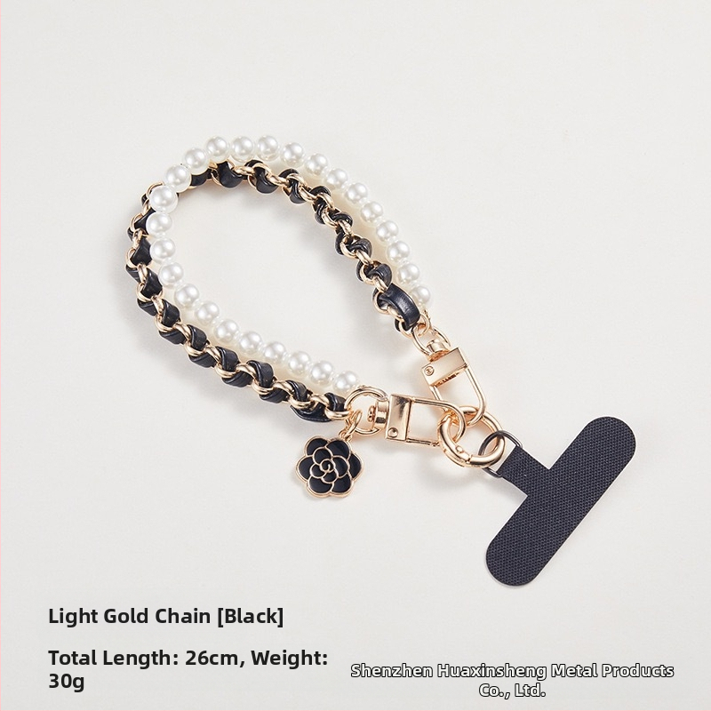 Телефонна висулка Xiaoxiang Style | Камелия и перла | Акрил | Творческа | Декоративна