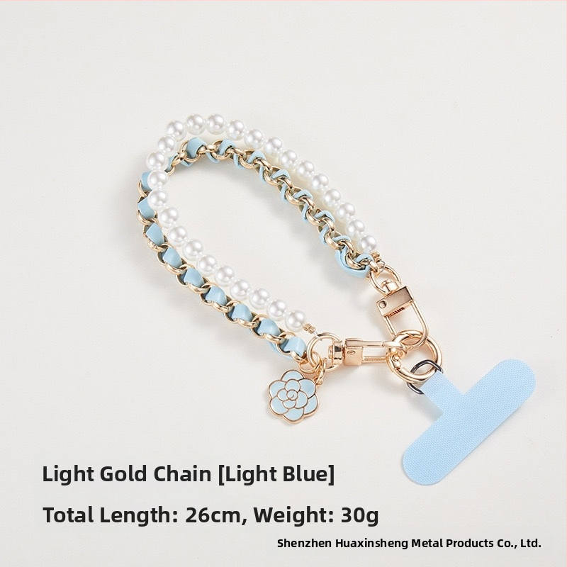 Телефонна висулка Xiaoxiang Style | Камелия и перла | Акрил | Творческа | Декоративна