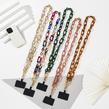 Телефонен ланярд, ръчно изработен от акрил, нейлонова връв, пластмасова катарама, тегло 110 g