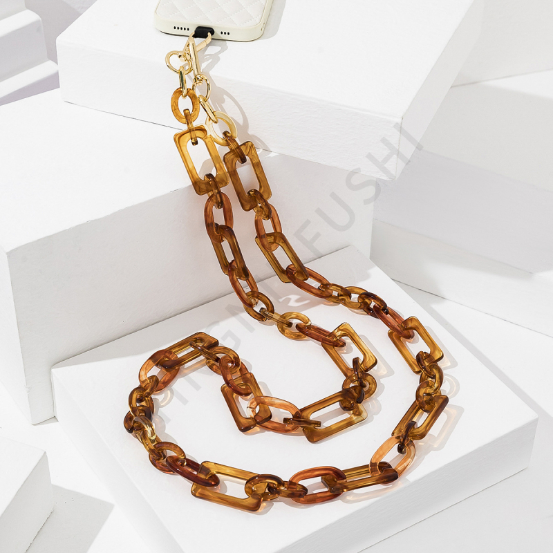 Телефонен ланярд, ръчно изработен от акрил, нейлонова връв, пластмасова катарама, тегло 110 g