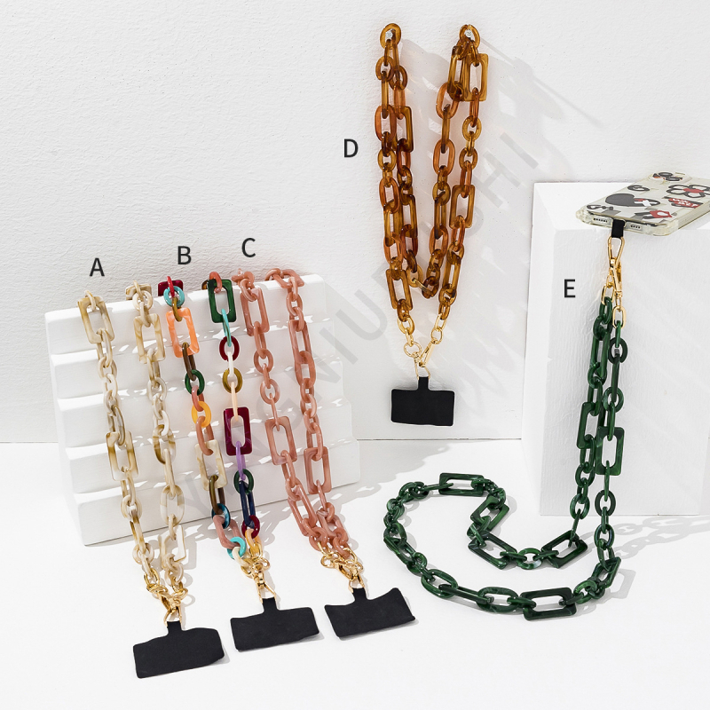 Телефонен ланярд, ръчно изработен от акрил, нейлонова връв, пластмасова катарама, тегло 110 g