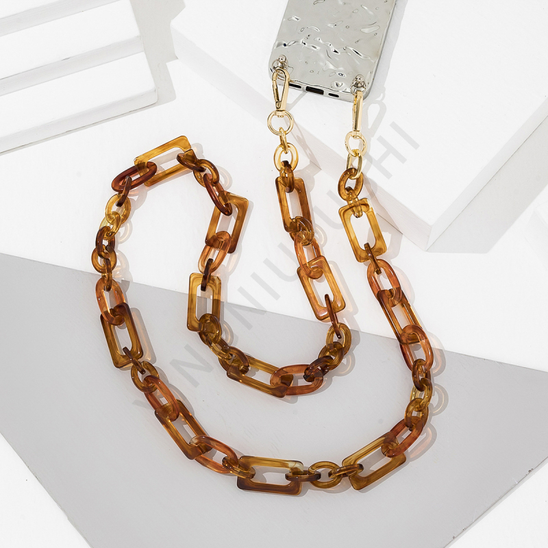 Телефонен ланярд, ръчно изработен от акрил, нейлонова връв, пластмасова катарама, тегло 110 g