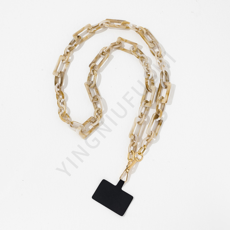 Телефонен ланярд, ръчно изработен от акрил, нейлонова връв, пластмасова катарама, тегло 110 g