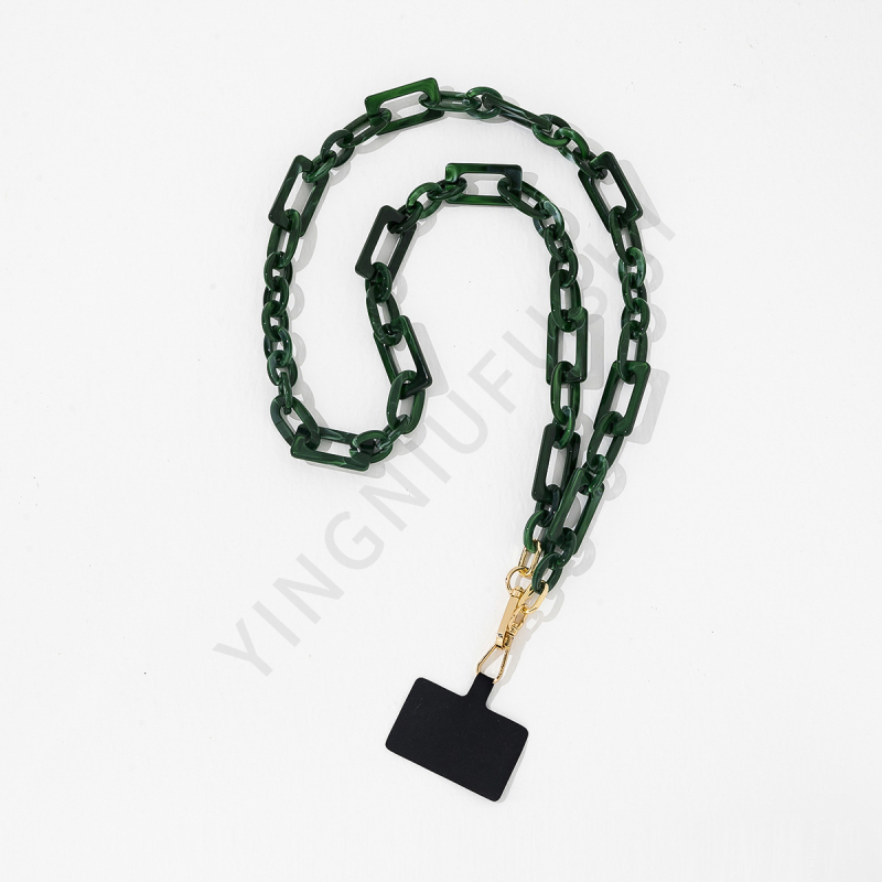 Телефонен ланярд, ръчно изработен от акрил, нейлонова връв, пластмасова катарама, тегло 110 g