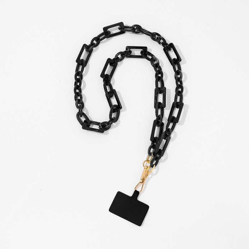 Телефонен ланярд, ръчно изработен от акрил, нейлонова връв, пластмасова катарама, тегло 110 g