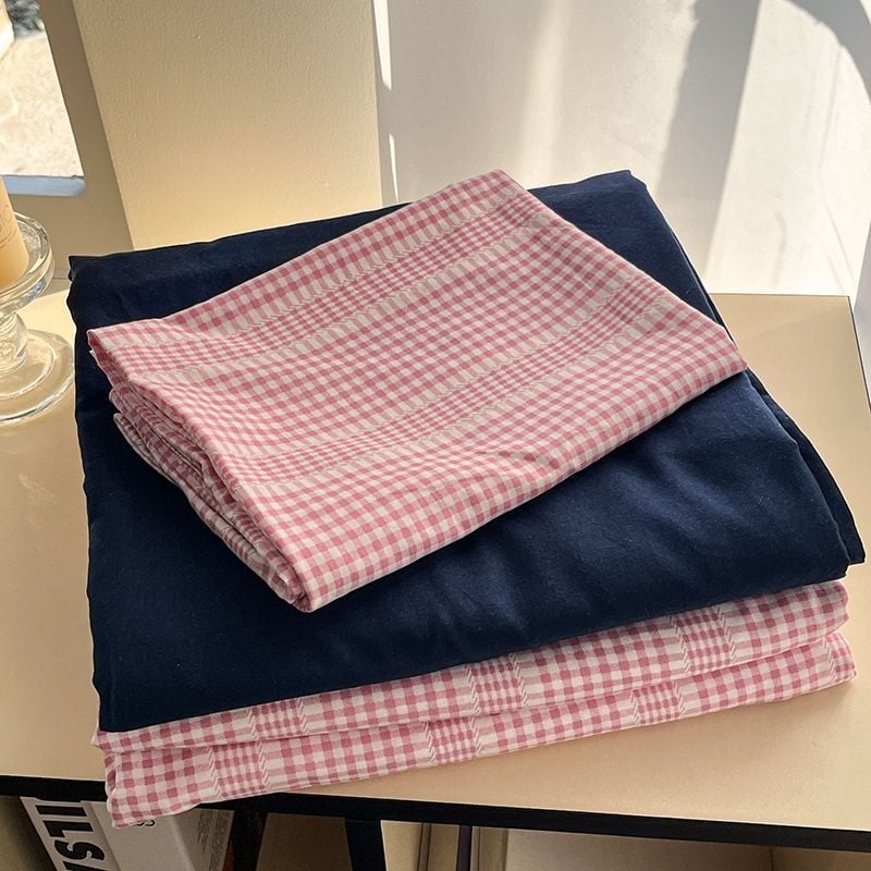 Izskalota Tencel gultas veļa, četrdaļu komplekts, plakanais palags stils, ķīniešu kāzu stils, siltuma pārneses druka