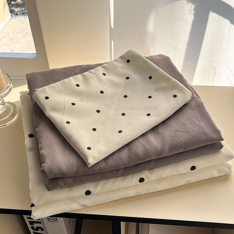 Lenjerie de pat din Tencel spălat, set de patru piese, stil Flat Sheet, stil de nuntă chinezesc, imprimare prin transfer termic