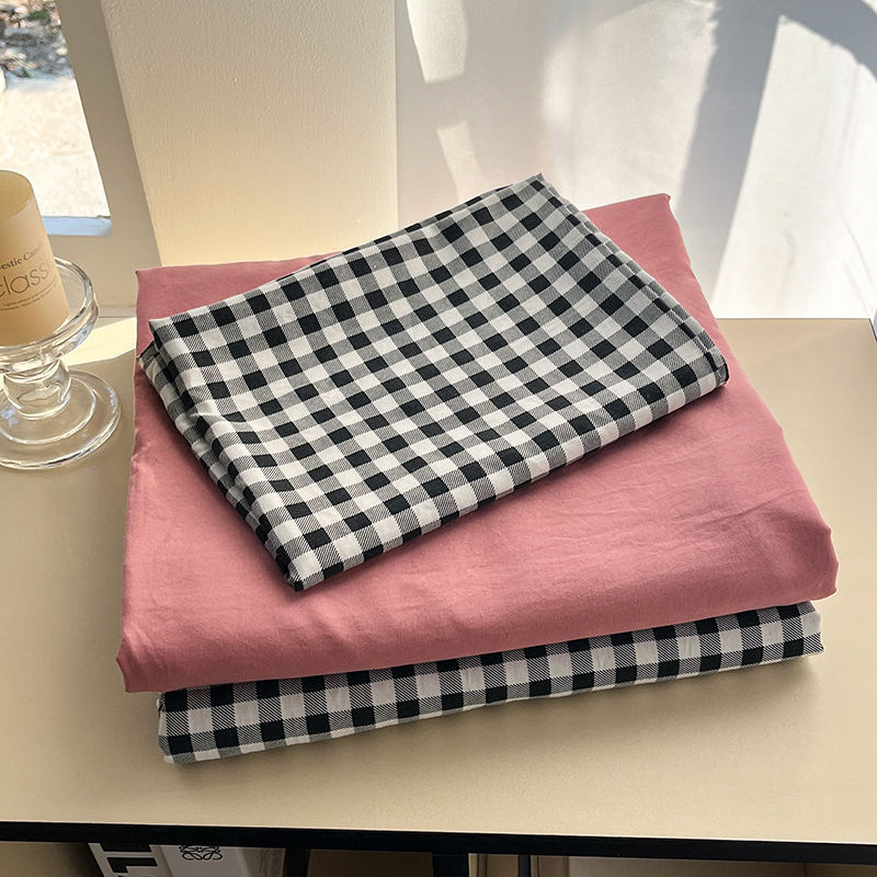 Lenjerie de pat din Tencel spălat, set de patru piese, stil Flat Sheet, stil de nuntă chinezesc, imprimare prin transfer termic