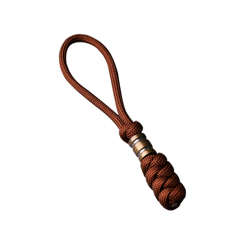 Унисекс ръчно изработена латунна висулка на въже за ключове, ножове и чанти — материал: въже за чадър, латун