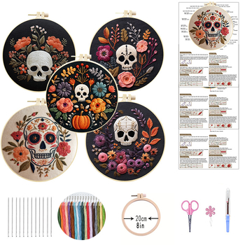 Set de broderie pentru pandantiv Halloween și Paște — pentru începători, stil modern minimalist, țesătură din bumbac-lână