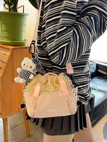 Τσάντα ώμου Zhong Zhuo – νάιλον, μονοκόμματος ιμάντας, κλείσιμο με φερμουάρ, εσωτερική τσέπη με φερμουάρ, στυλ χαλαρού ταξιδιού