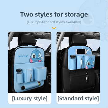 Organizator din piele pentru spatele scaunului, sac de depozitare de tip atârnat, impermeabil, compatibil universal, capacitate personalizabilă