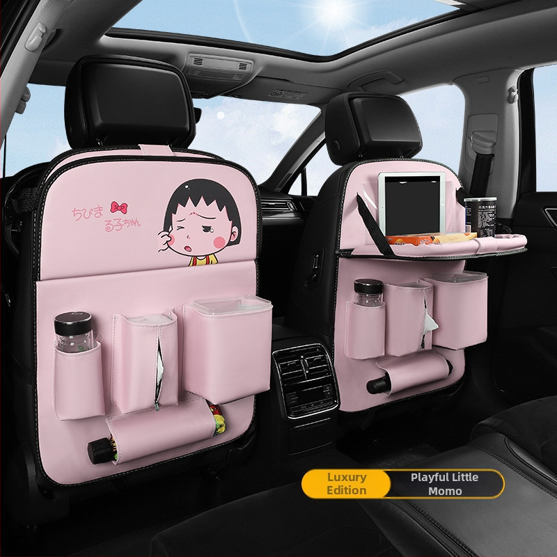 Organizator din piele pentru spatele scaunului, sac de depozitare de tip atârnat, impermeabil, compatibil universal, capacitate personalizabilă