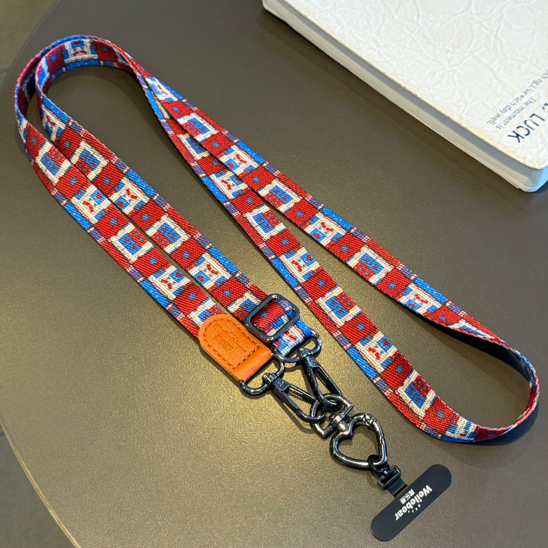 Чанта за телефон с шнур за носене, регулируема презрамка, дамски стил, пластмасова