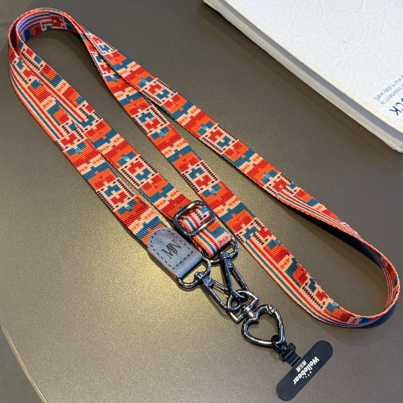 Чанта за телефон с шнур за носене, регулируема презрамка, дамски стил, пластмасова