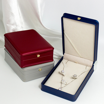 Κουτί συσκευασίας κοσμημάτων από PU δέρμα για σετ δαχτυλιδιού, κολιέ και σκουλαρίκια