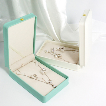 Κουτί συσκευασίας κοσμημάτων από PU δέρμα για σετ δαχτυλιδιού, κολιέ και σκουλαρίκια