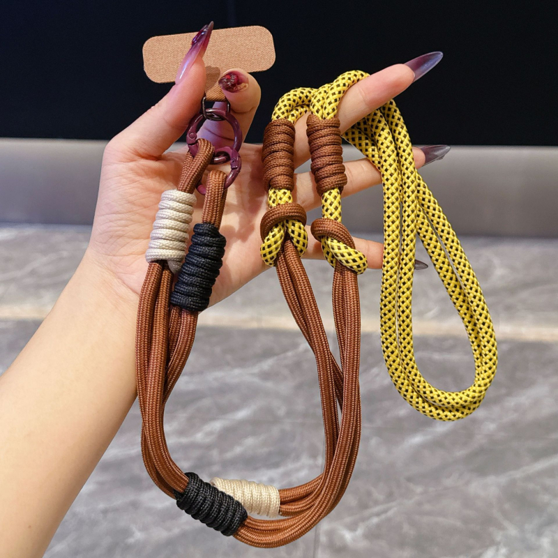 Корейски стил ланярд за мобилен телефон, найлонова плетка, PP въже и пластмасова катарама, дамски стил