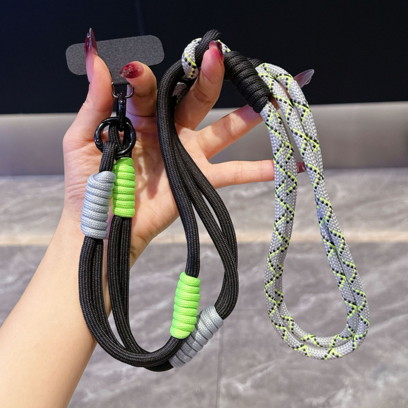 Корейски стил ланярд за мобилен телефон, найлонова плетка, PP въже и пластмасова катарама, дамски стил