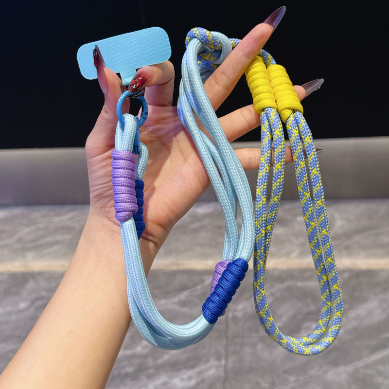Корейски стил ланярд за мобилен телефон, найлонова плетка, PP въже и пластмасова катарама, дамски стил
