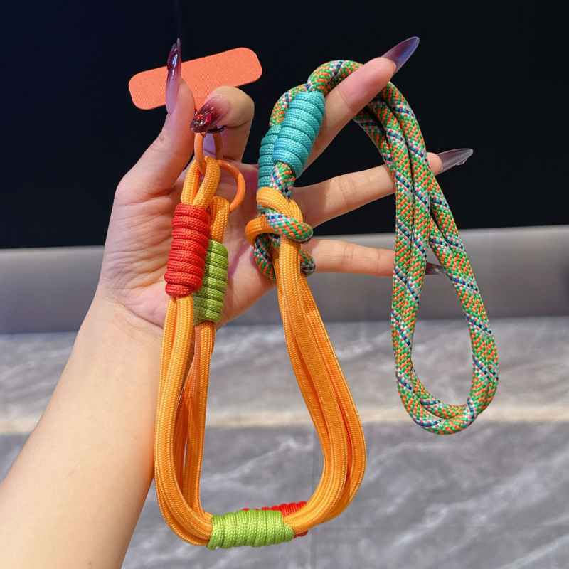Корейски стил ланярд за мобилен телефон, найлонова плетка, PP въже и пластмасова катарама, дамски стил