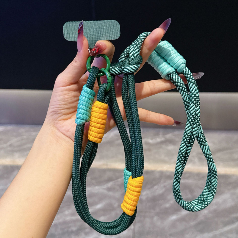 Корейски стил ланярд за мобилен телефон, найлонова плетка, PP въже и пластмасова катарама, дамски стил