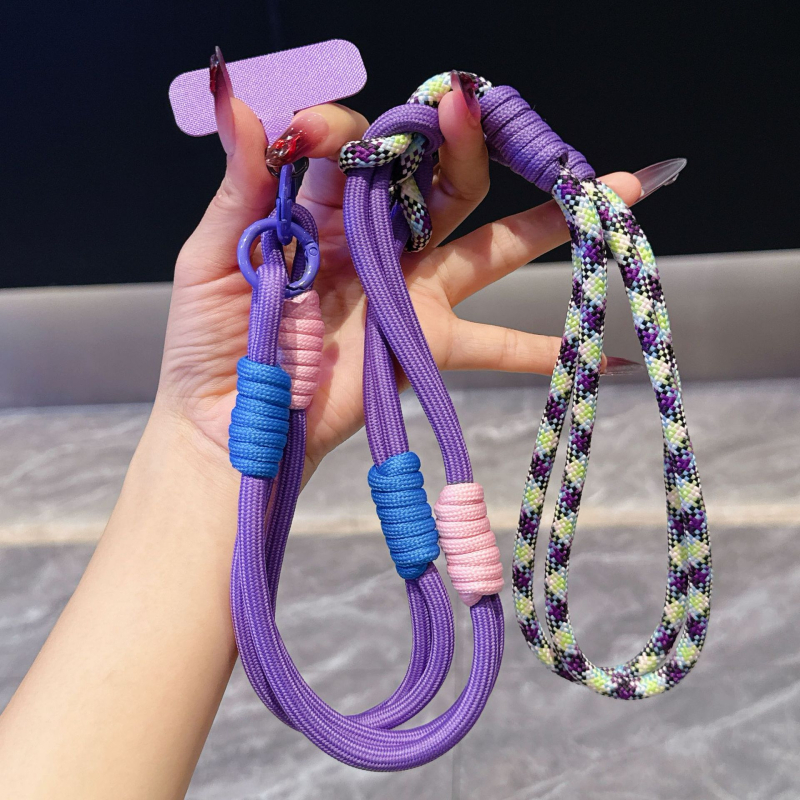 Корейски стил ланярд за мобилен телефон, найлонова плетка, PP въже и пластмасова катарама, дамски стил
