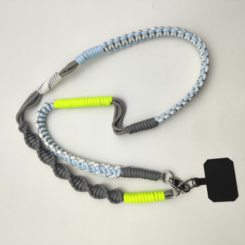 Шнур за телефон, ръчно плетен, унисекс, полиестерен шнур с метална катарама, печат на лого