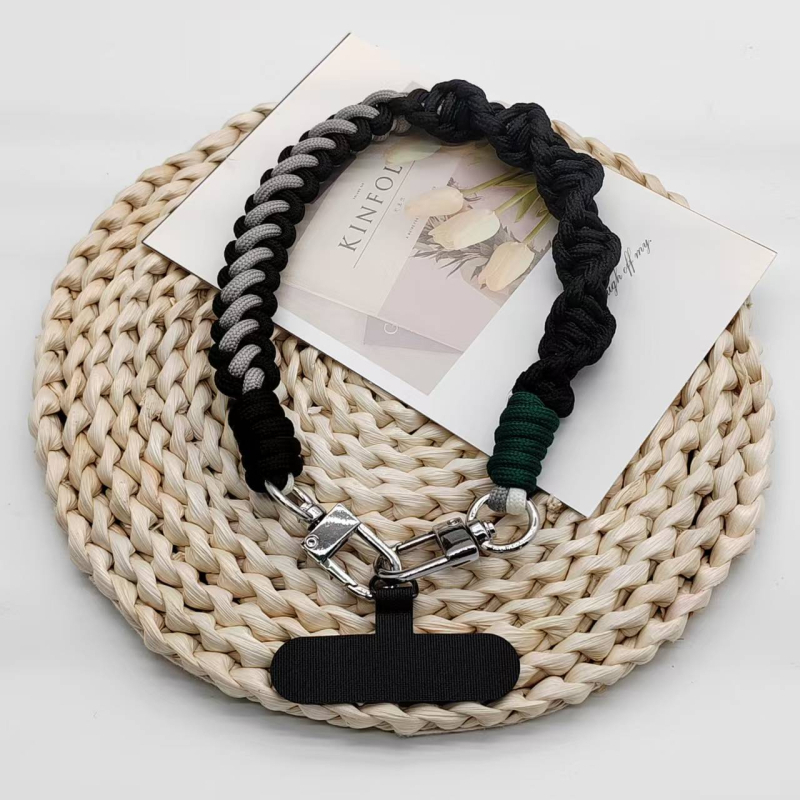 Телефонна каишка, ръчно изработена, унисекс, полиестерен шнур, пластмасова катарама