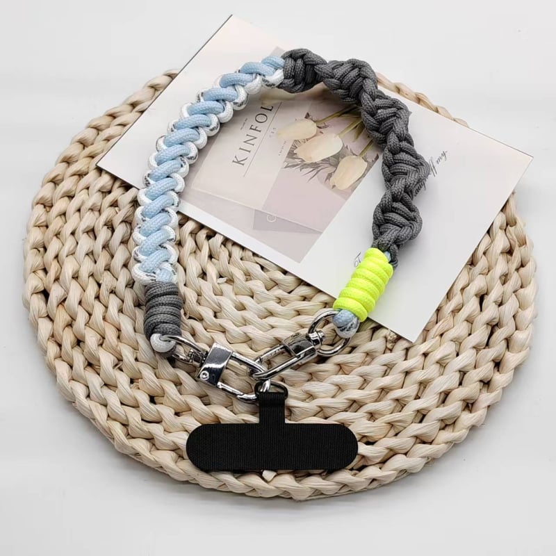 Телефонна каишка, ръчно изработена, унисекс, полиестерен шнур, пластмасова катарама