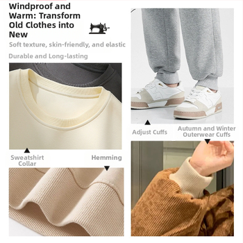 Μπουφάν με επένδυση από βαμβάκι, κορεατικού στυλ, μονοχρωμικό μοτίβο, χειμώνας 2024, συσκευασμένο μεμονωμένα