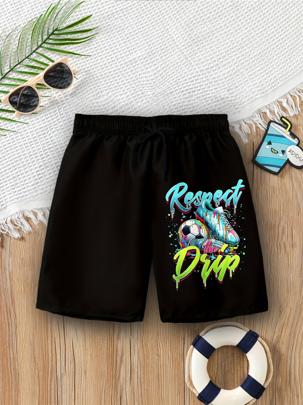 Gyerekeknek szóló rövidnadrág, casual stílus, poliészter anyag (90%), középmagas derék, húzózsinór