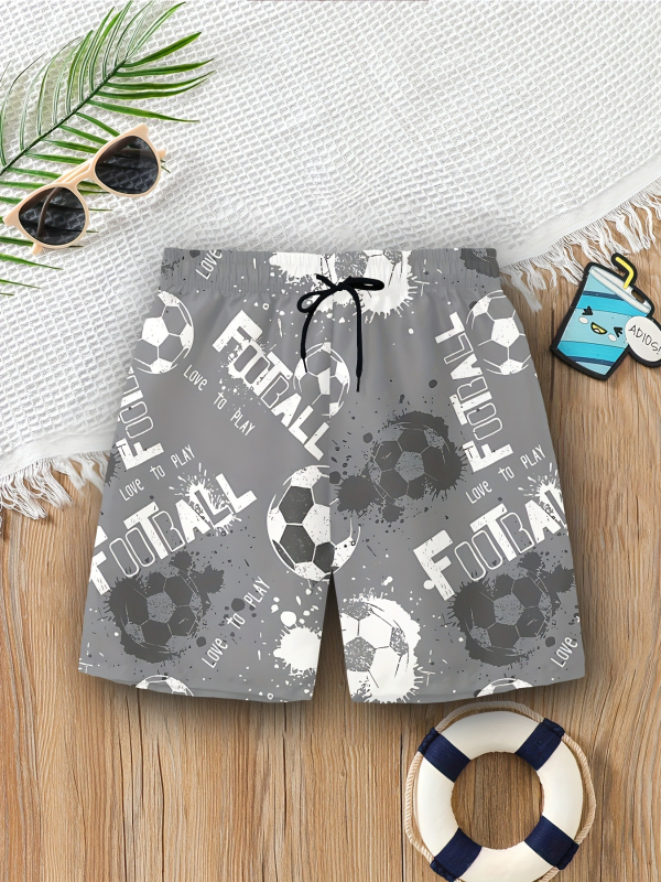 Gyerekeknek szóló rövidnadrág, casual stílus, poliészter anyag (90%), középmagas derék, húzózsinór