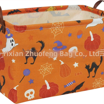 Κουτί αποθήκευσης κολοκύθας για το Χάλογουϊν - Ορθογώνιο παιχνίδι-καλάθι αποθήκευσης, βαμβάκι, Μοντέλο 1532, Αμερικανικό στυλ