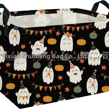 Κουτί αποθήκευσης κολοκύθας για το Χάλογουϊν - Ορθογώνιο παιχνίδι-καλάθι αποθήκευσης, βαμβάκι, Μοντέλο 1532, Αμερικανικό στυλ