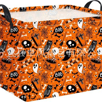 Κουτί αποθήκευσης κολοκύθας για το Χάλογουϊν - Ορθογώνιο παιχνίδι-καλάθι αποθήκευσης, βαμβάκι, Μοντέλο 1532, Αμερικανικό στυλ