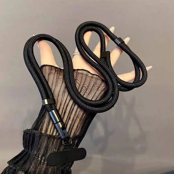 Телефонен ланярд с нейлонова презрамка, метална катарама, тъкано изработване, унисекс