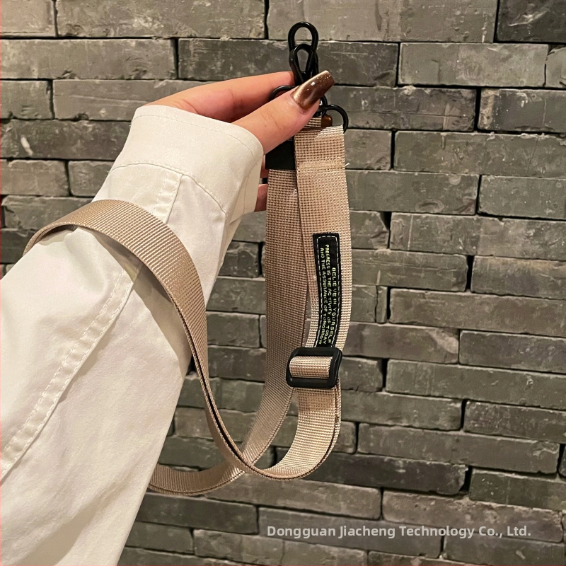 Ланярд за мобилен телефон с кръстосана презрамка – унисекс, нейлонова лента с метална катарама, марка Jiazhen, печатано лого